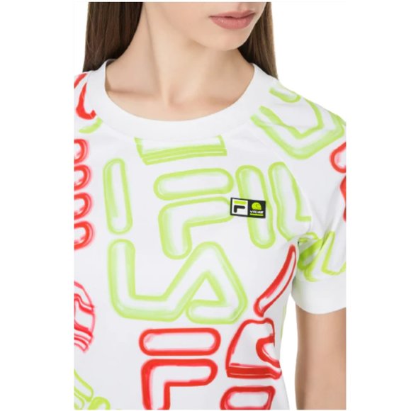 Fila Grafitti Logo White Cropped TEE XS NWT - Picture 3 of 6